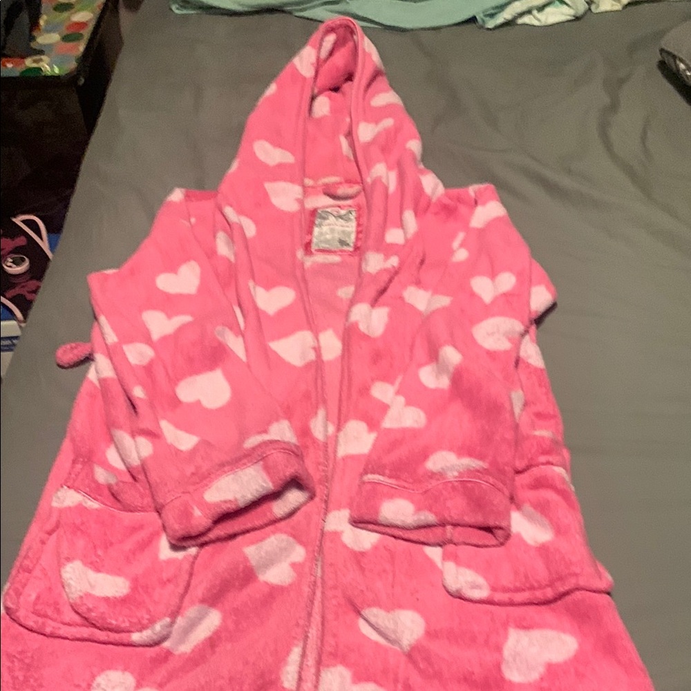 Pink Heart Kids robe